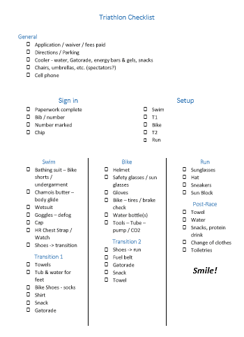 Beginner Triathlon - Equipment - Dennis Bosse