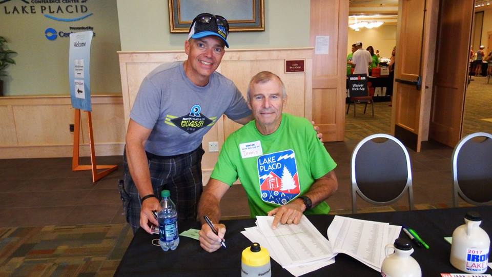 Dennis and Dennis - Lake Placid IRONMAN athlete check-in